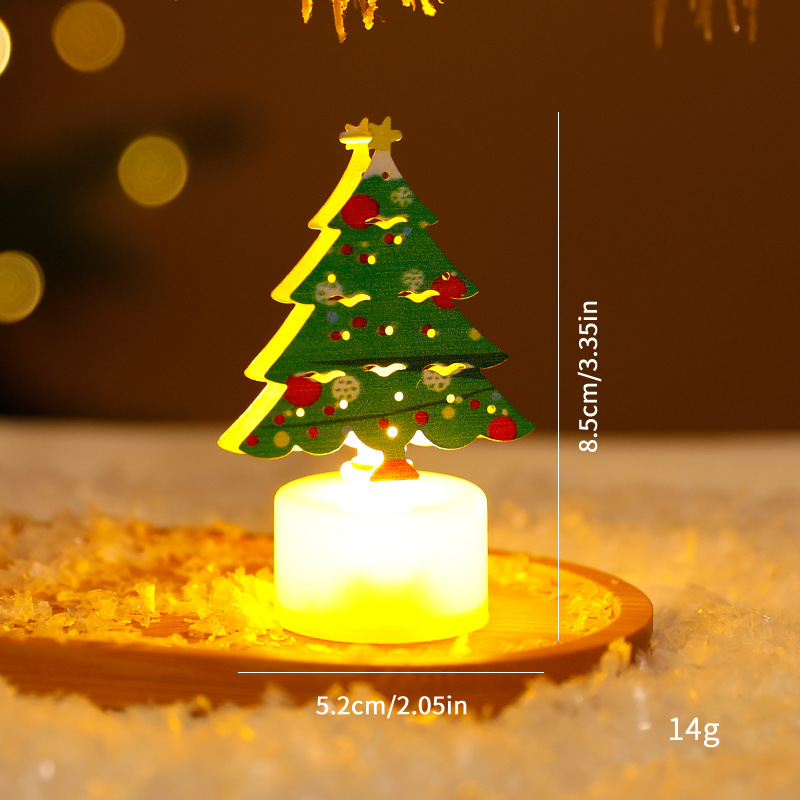 LED Electronic Candle Lights Christmas Trees Santa Claus Snowmen Creative Candles Small Night Lights Home Decorative Ornaments - Image 7