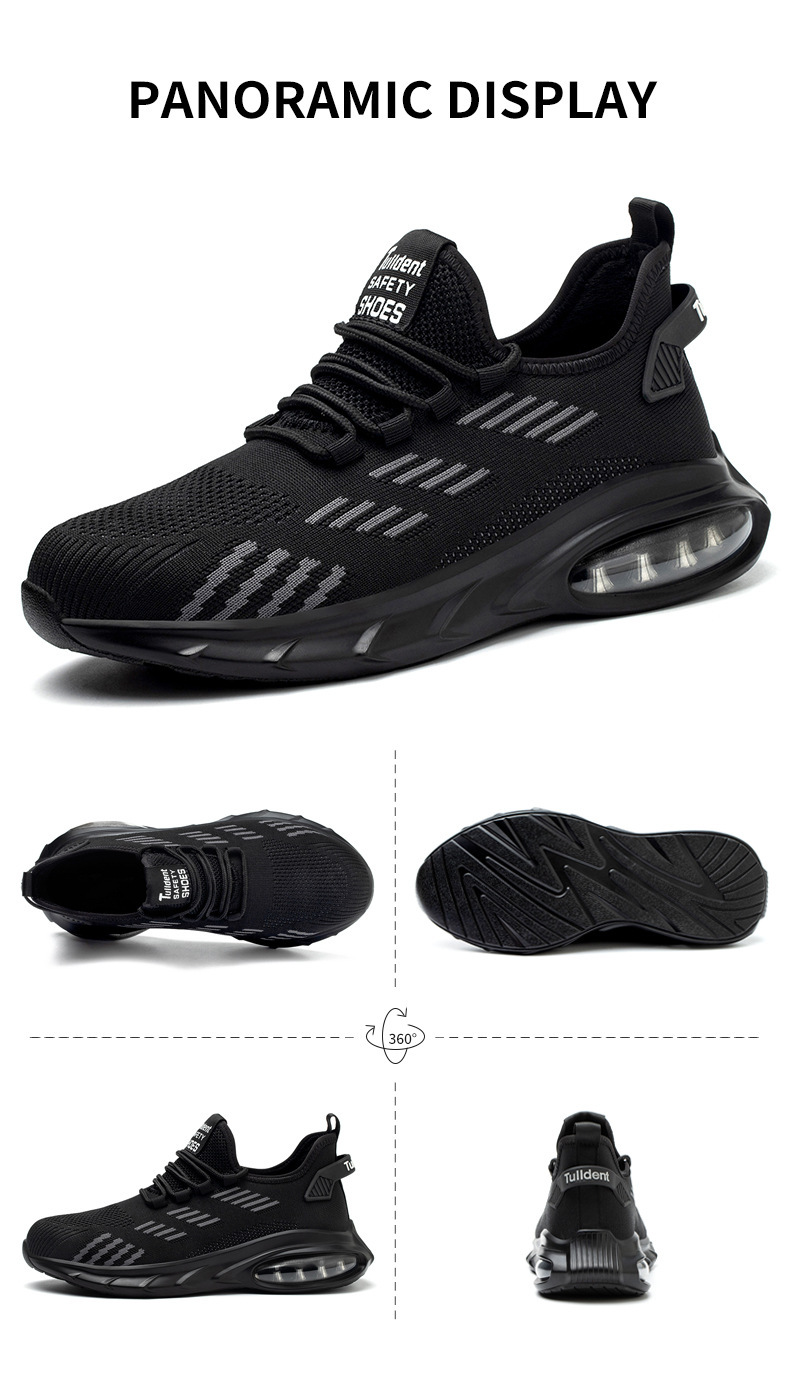 Anti-smashing And Anti-penetration Fly Woven Mesh Cushion Insole Lightweight Breathable And Comfortable Work Safety Shoes — изображение 9