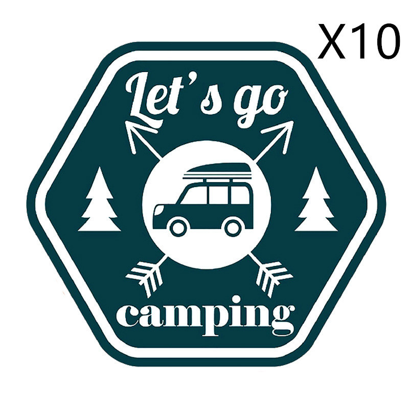 Camping Funny Car Sticker Cartoon Creative Motorcycle Refrigerator Skateboard — изображение 10