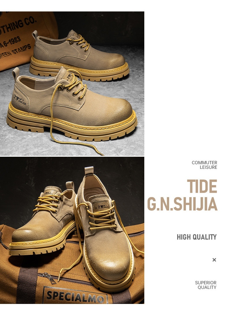 Men's Casual Leather Martin Boots - Image 5