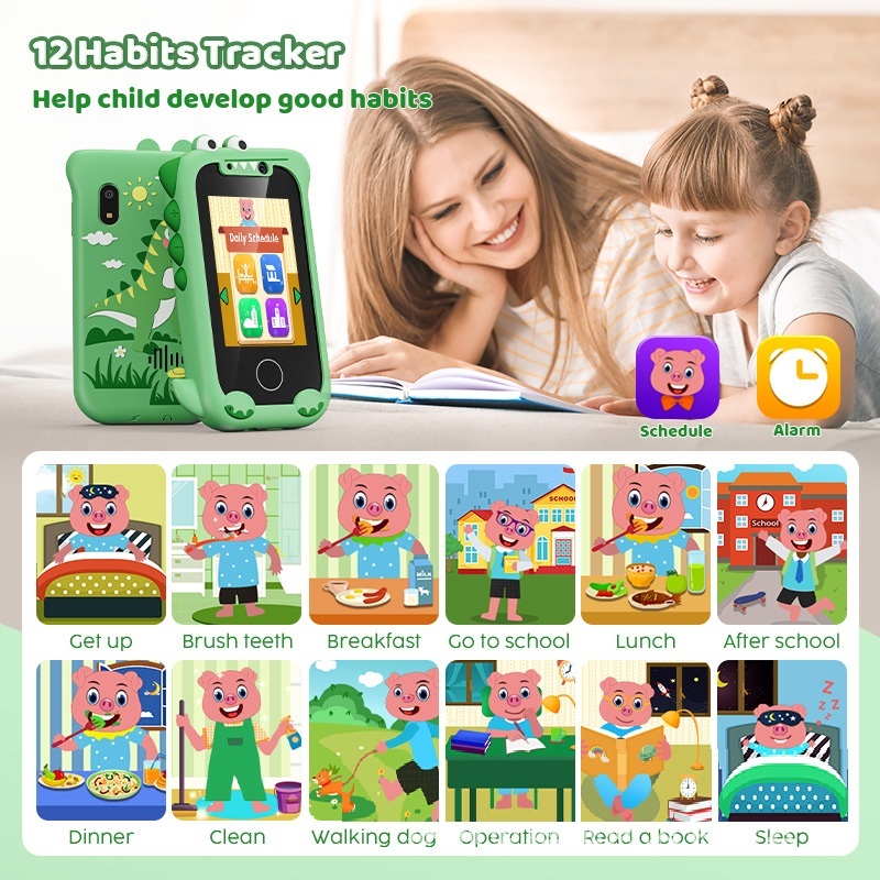 Early Childhood Education Photo Video Game Mini Bear Handheld Touch Mobile Phone Camera - Image 7