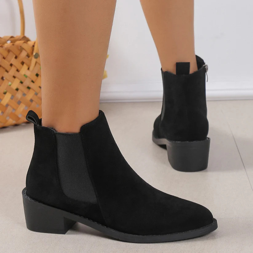 Plus Size Women's Women's Casual Boots Solid Color Wedge Snow Boots - Image 7