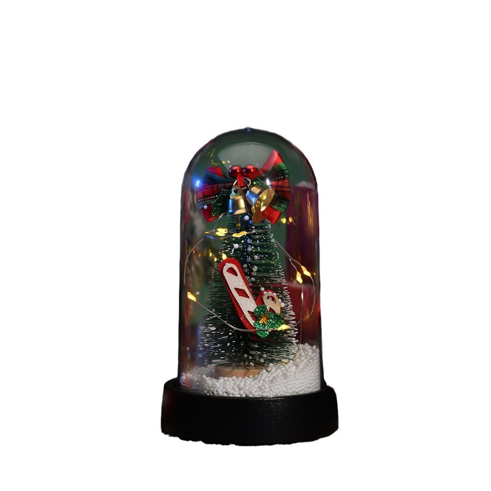 Creative LED Light Light-emitting Christmas Tree Glass Lampshade Flower Decoration Ornaments - Image 5