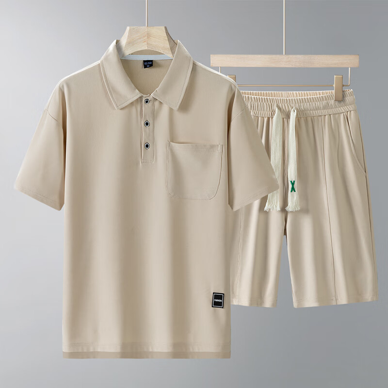 Sports Suit Men's Short-sleeved Thin Lapels T-shirt Shorts Running Leisure Two-piece Set - Image 6