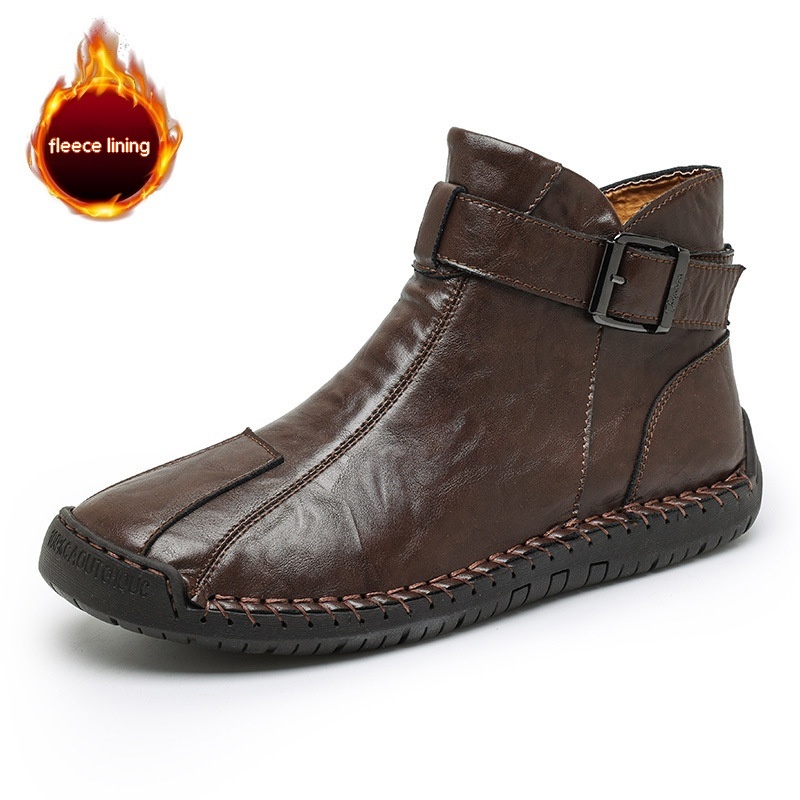Cross-border Foreign Trade Hot Genuine Leather High-top Casual Men's Leather Boots - Image 6