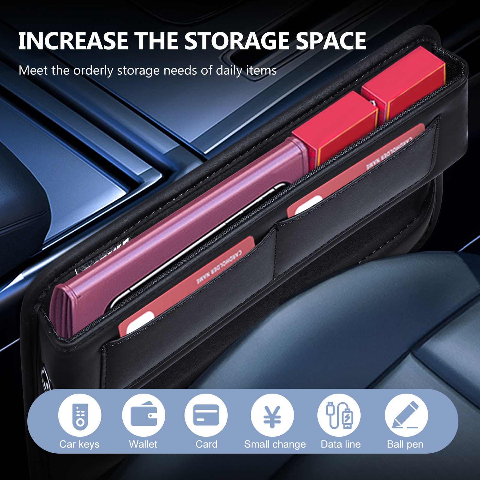 Creative Sewn Storage Bag For Central Control Storage Box - Image 3