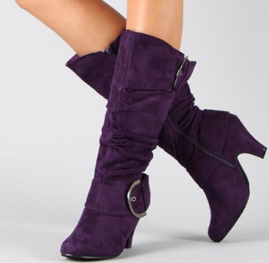 Fashion Brushed Velvet Spring And Autumn Women's Boots - Image 6