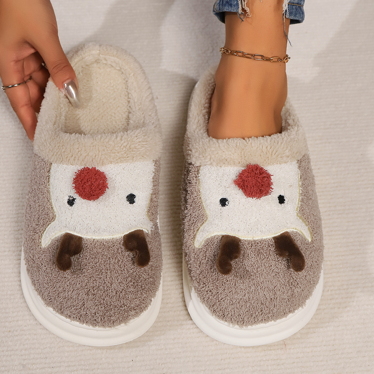 Cotton Slippers Cute Cartoon Indoor And Outdoor Warm Non-slip Comfort And Casual – Bild 6