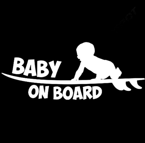 Baby on board car stickers cute baby warning car stickers – Bild 2