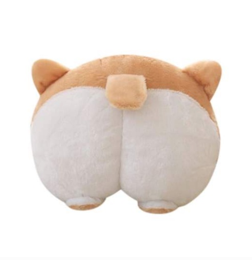 New Universal Car Neck Pillow Headrest Seat Cute Soft Corgi Butt Shape Pillows — изображение 4
