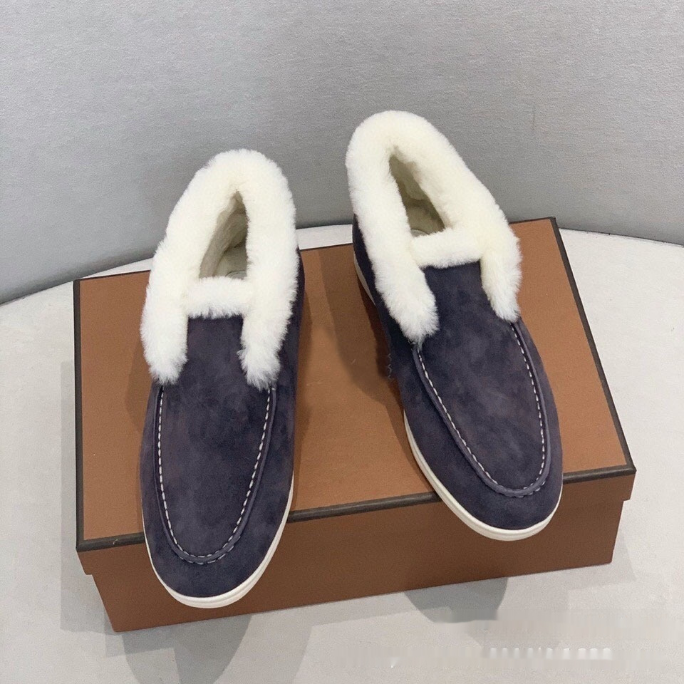 Wool Snow Leather Short Boots Fleece Lined Padded Warm Keeping - Image 6