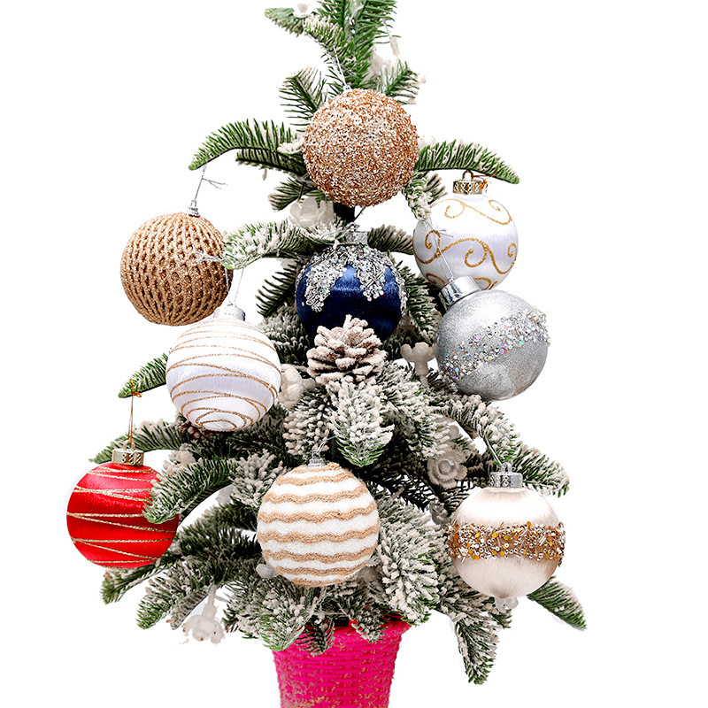 Christmas Decorations Foam Painted Silk Ball Christmas Tree Pendant – Bild 2