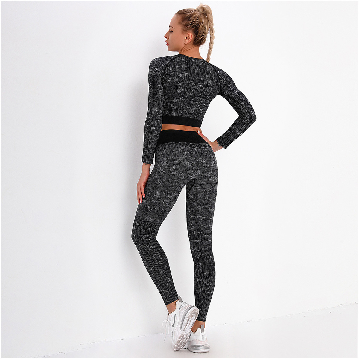 Jacquard camouflage Yoga Pants Set — изображение 4