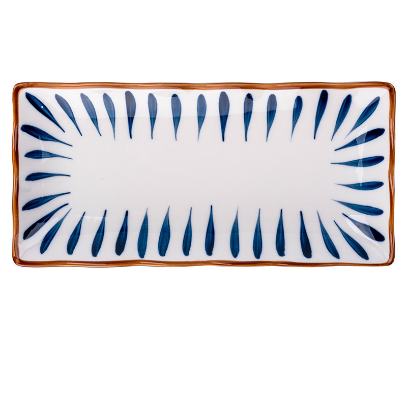Japanese-style Dinner Plate, Household Ceramic Plate, Breakfast Plate, Tableware, Fish Plate, Sushi Plate — изображение 4
