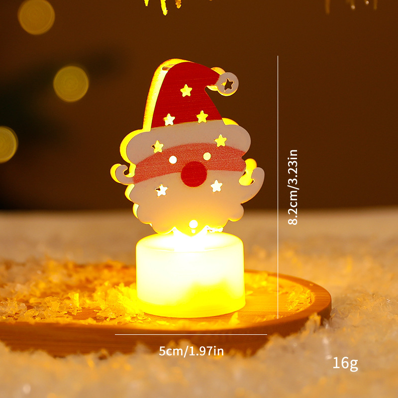 LED Electronic Candle Lights Christmas Trees Santa Claus Snowmen Creative Candles Small Night Lights Home Decorative Ornaments - Image 6