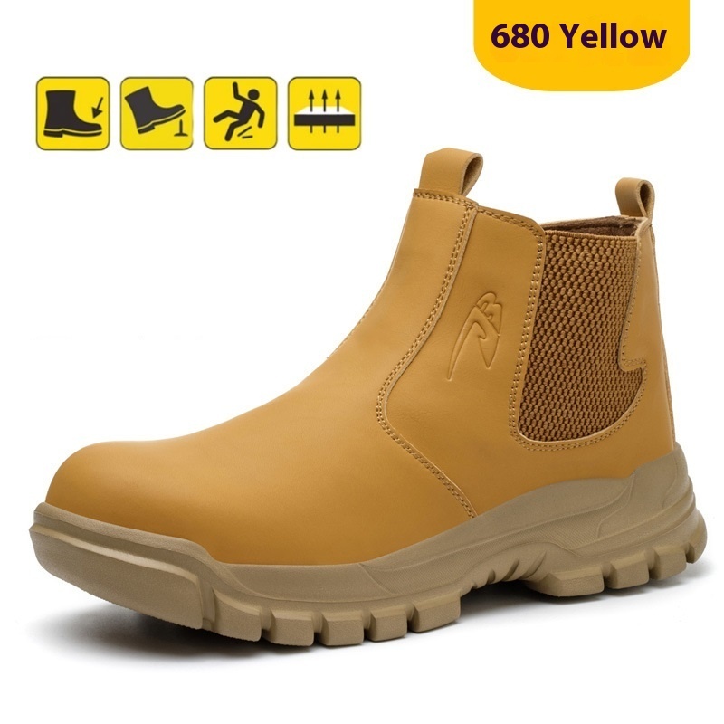Anti-smashing And Anti-penetration Four Seasons Steel Toe Cap Waterproof Work Shoes – Bild 6