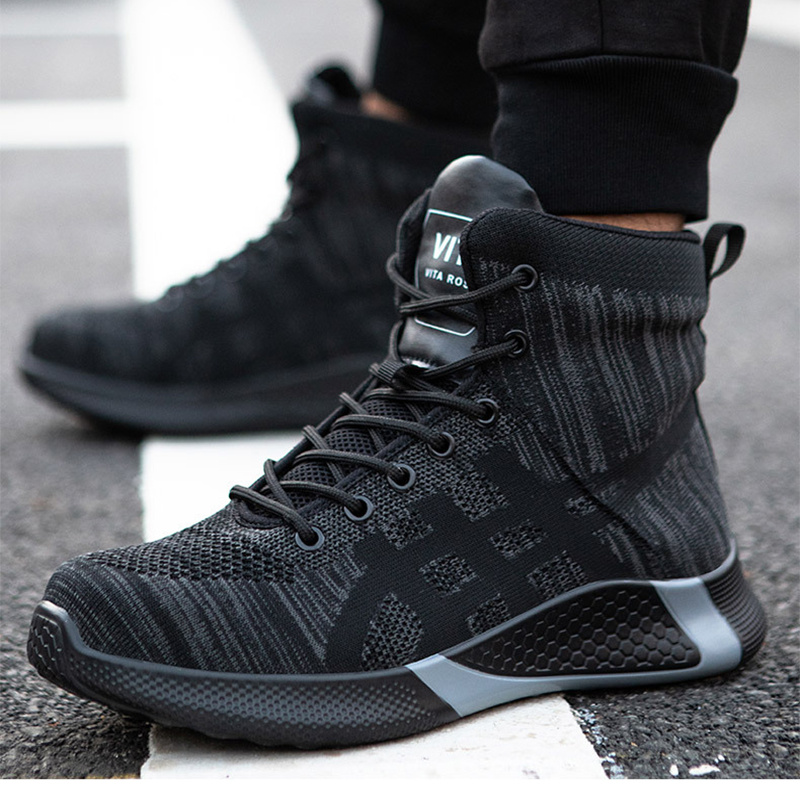 Winter Plush Boots Men Labor Protection Anti-smash Anti-puncture Work Shoes Warm Thickened Breathable Lace-up Safety Shoes - Image 9