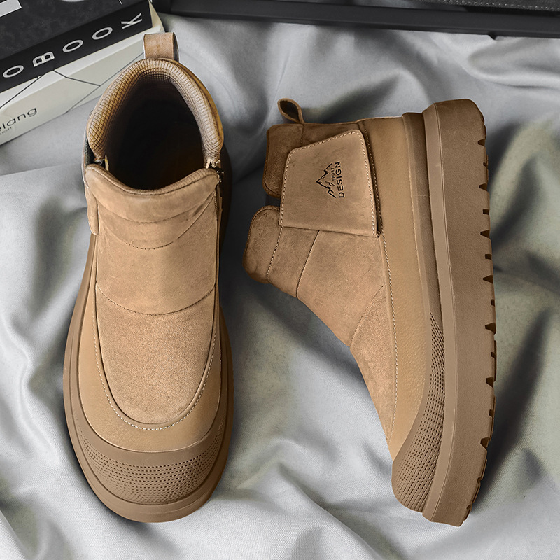 Fleece-lined Thick Casual All-Match Platform Non-slip Snow Boots Trendy Shoes — изображение 6