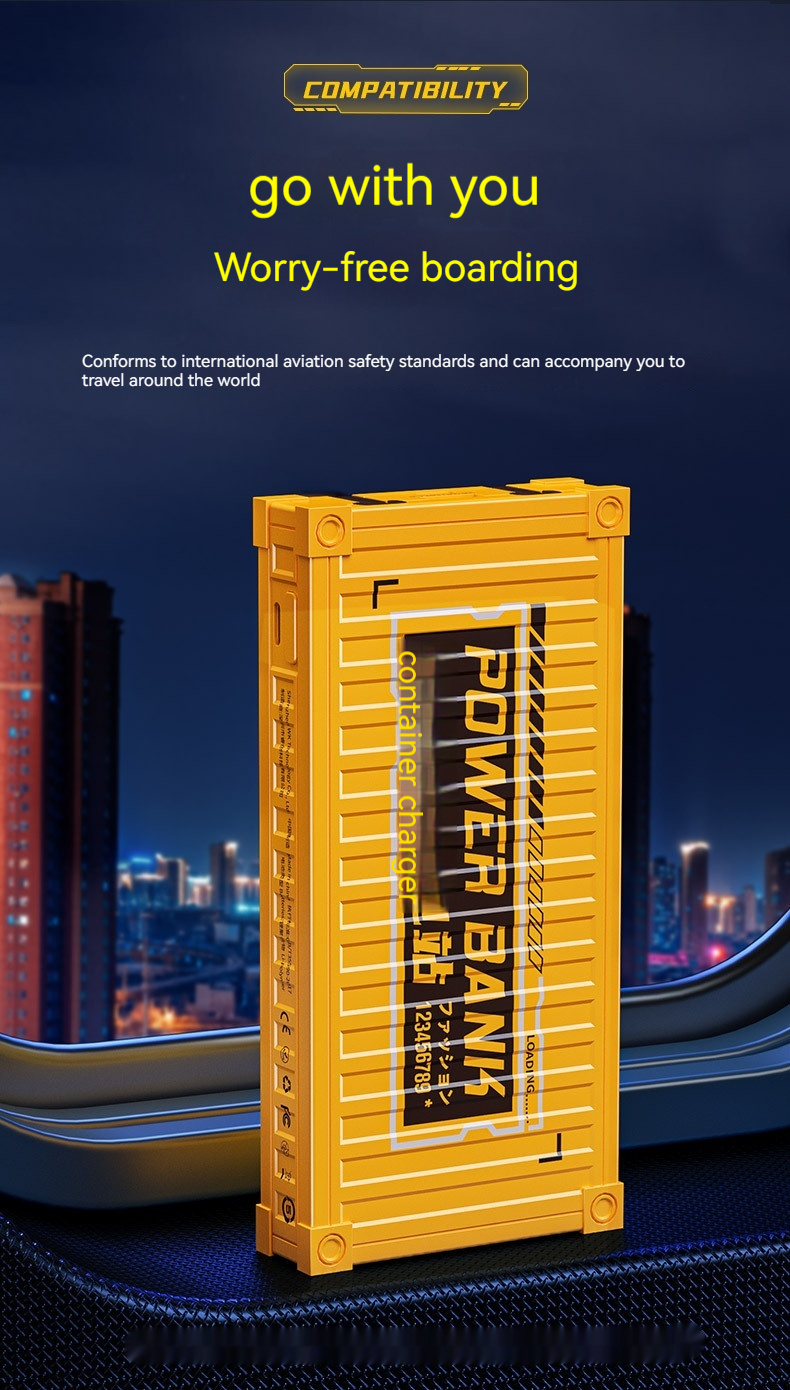 Container With Cable Power Bank Industrial Wind 1000020000mAh Mobile Power Supply — изображение 7