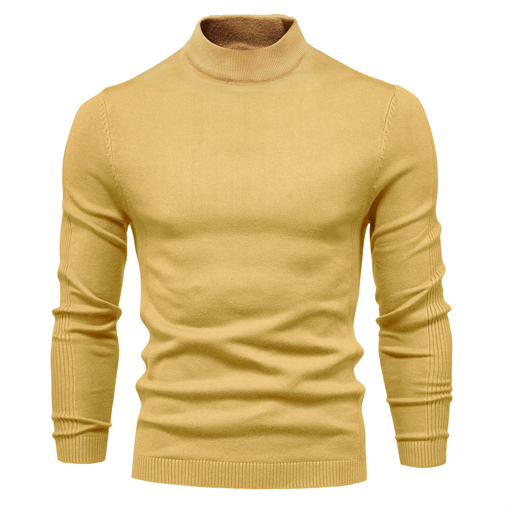 Men's Multicolor Sweater With Mid Neck And Slim Trim - Image 3