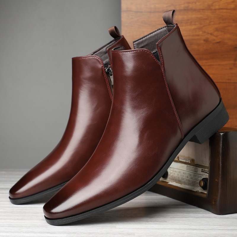 Plus Size High-top Leather Boots Men - Image 6