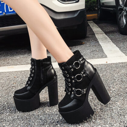 Thick-soled Super High Heels Bootie Women's Shoes