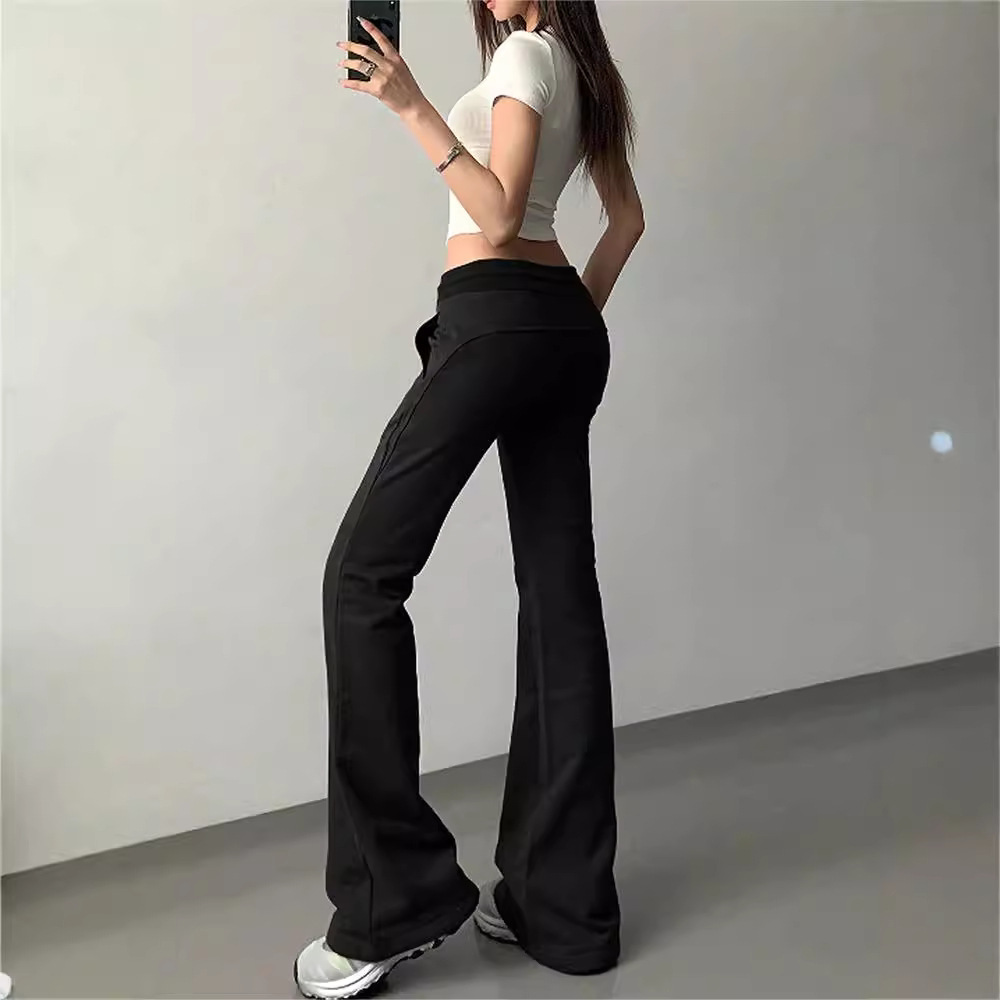 Women's Casual Flared Pants Low Waist Yoga Pants - Image 2