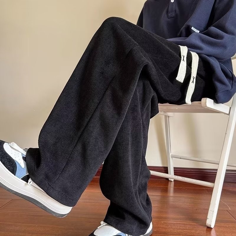 Corduroy Fleece Padded Pants Men's Pants Autumn And Winter - Image 6