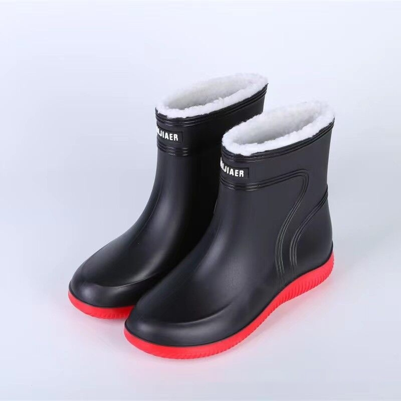 Cotton-padded Warm-keeping Fixed Velvet Rain Boots For Men And Women - Image 10