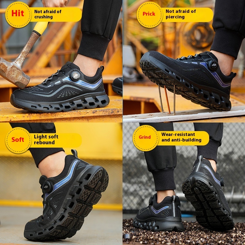 Anti-smashing Anti-penetration Steel Toe Breathable And Wearable Safety Shoes - Image 3