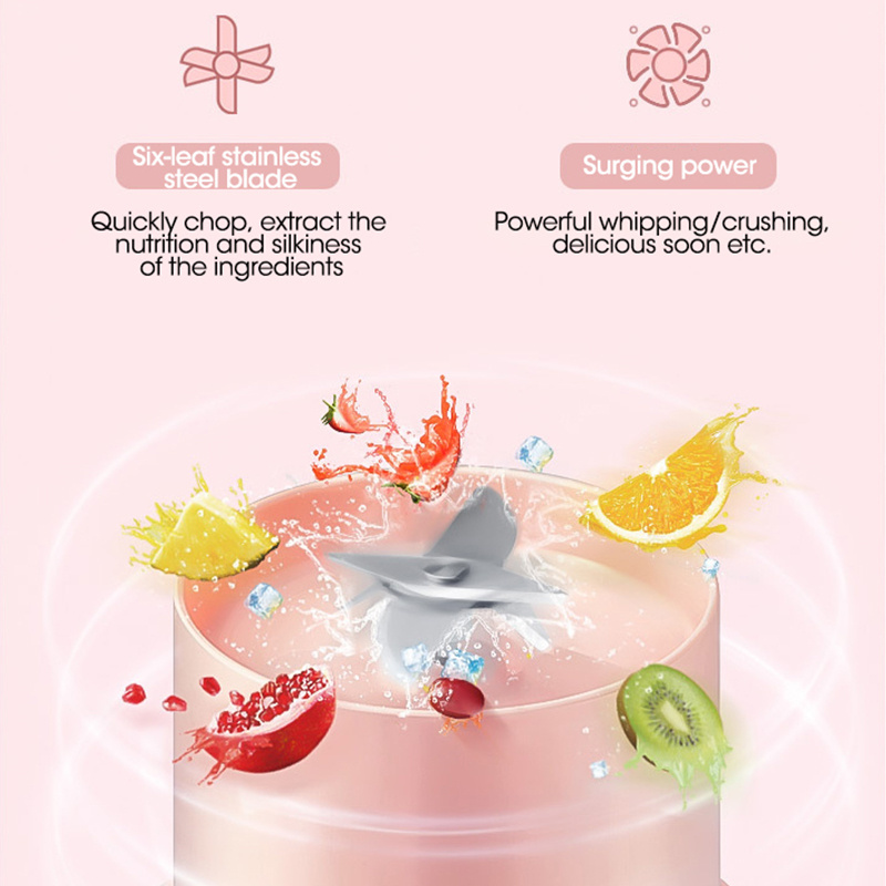 Multi-Function Portable Blender Electric Juicer Cup Sports Bottle Fruit Blender USB Rechargeable Smoothie Blender Fruits Juicer Extractor — изображение 6