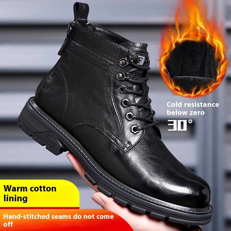 British Style All-matching Work Clothes Ankle Boots Fashion Haulage Motor Leather Boots — изображение 8