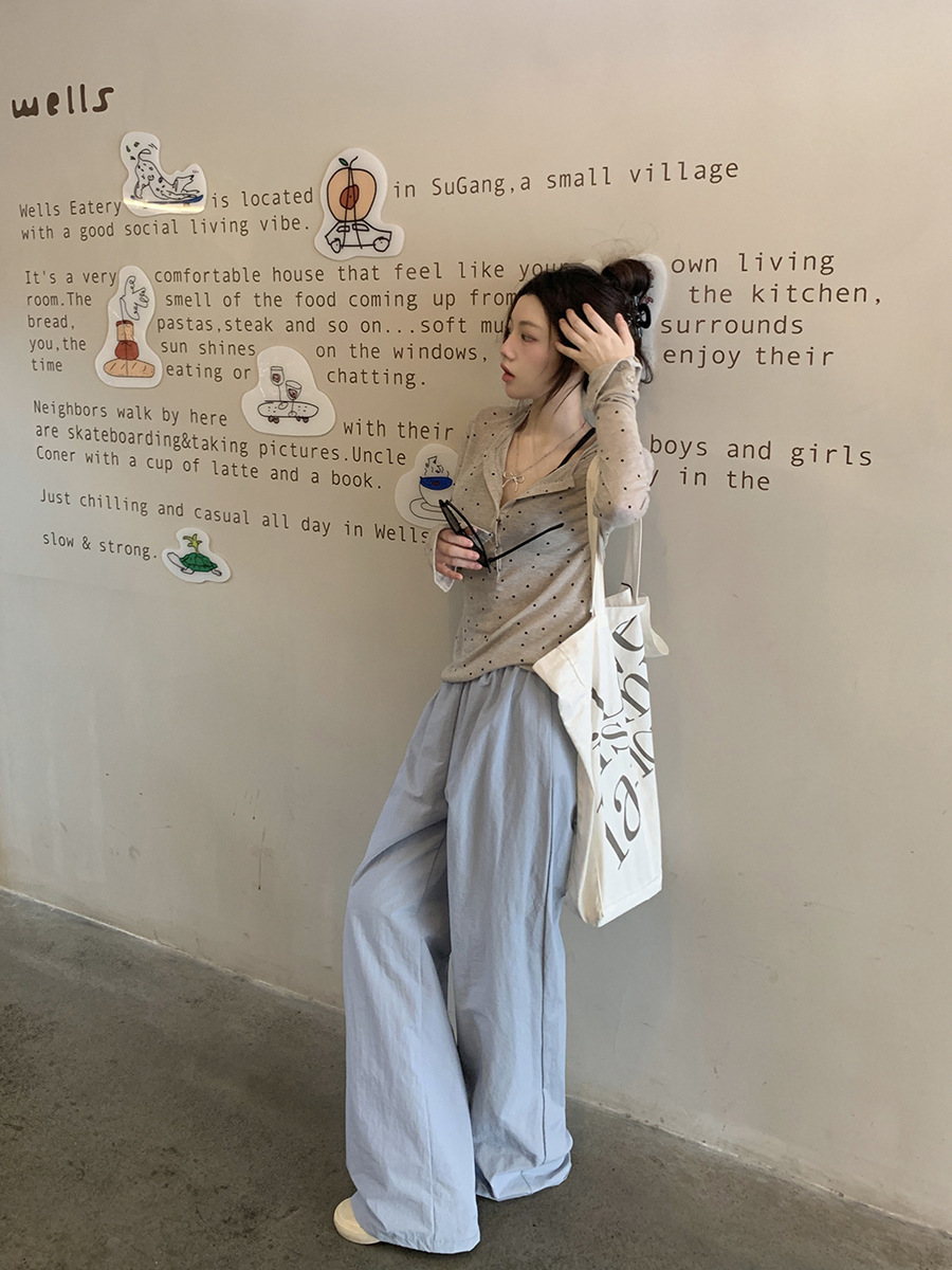 Summer Thin Polka Dot Slim T-shirt — изображение 4