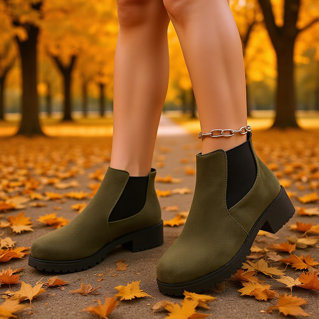 Women's Ankle Boots Suede Hight Increasing Martin Boots - Image 8