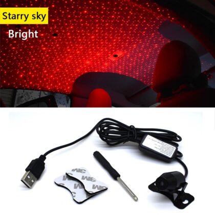 LED USB car atmosphere ambient star DJ light RGB colorful music indoor lamp decorative light