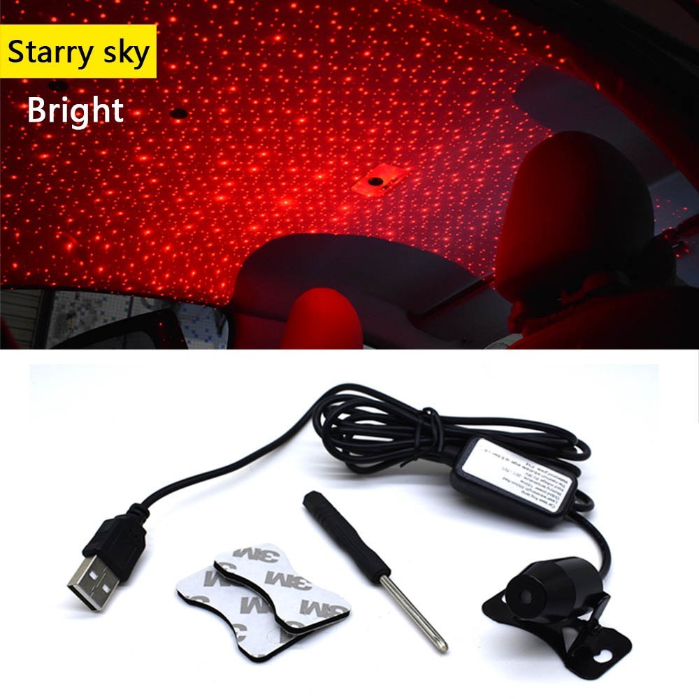 LED USB car atmosphere ambient star DJ light RGB colorful music indoor lamp decorative light
