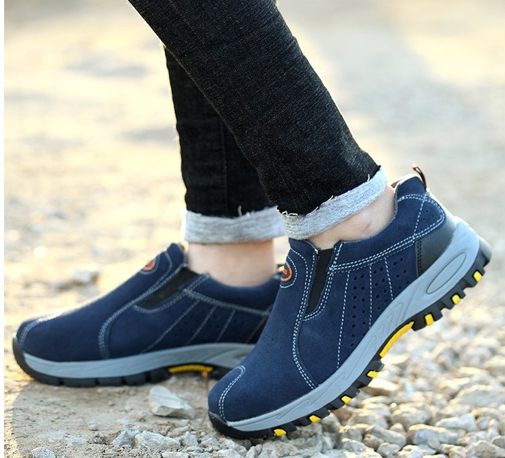 One-legged anti-smashing anti-piercing steel toe caps shoes Breathable and wear-resistant safety shoes anti-splashing hot welding shoes — изображение 9