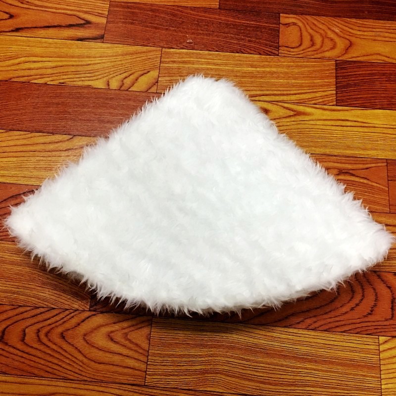 Pure white plush Christmas tree skirt Christmas plush tree skirt 78cm 90cm 122cm Christmas tree decoration tree - Image 8