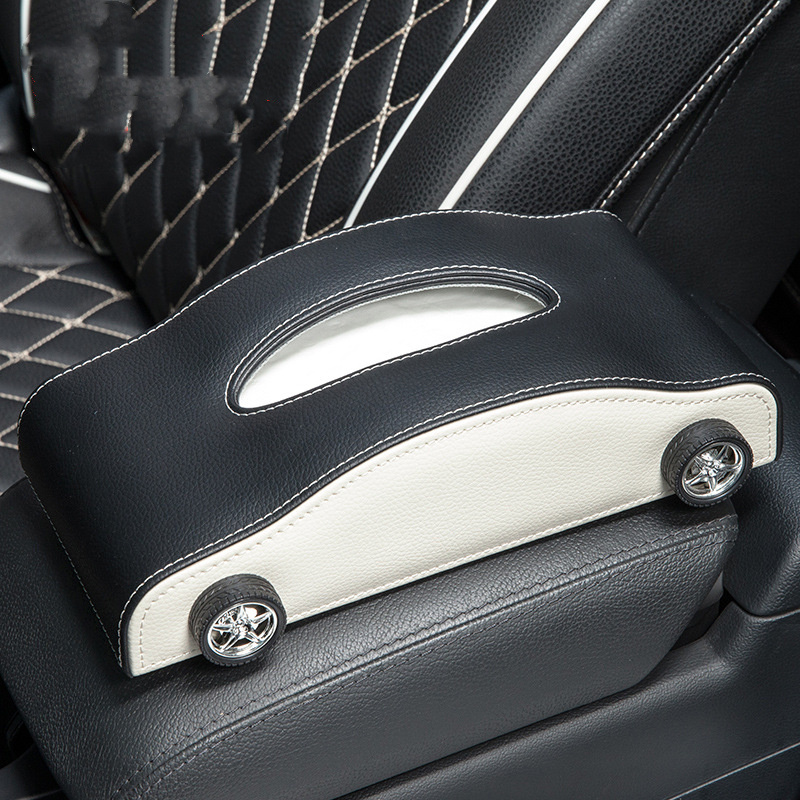 Car Tissue Box Car Interior Supplies Multifunctional Creative Temporary Stop Sign - Image 4