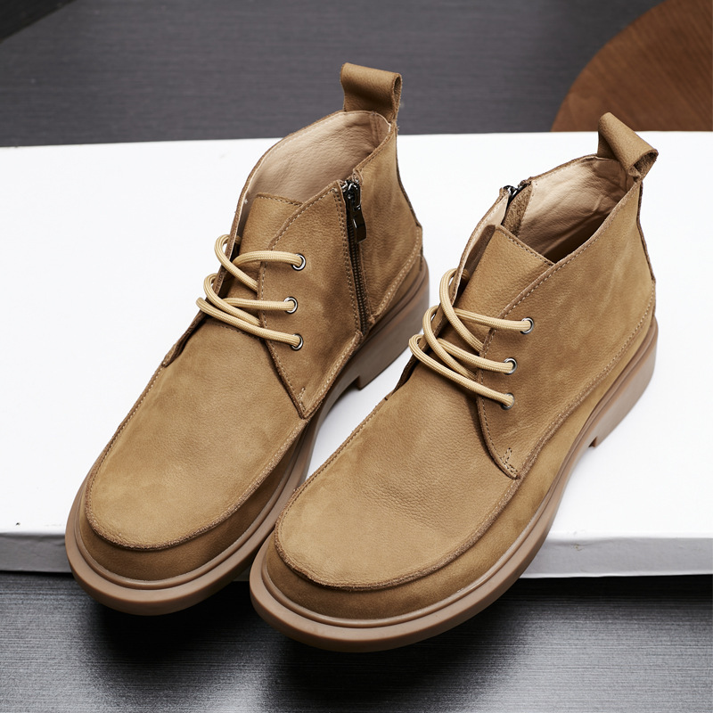 Outdoor Zipper Vintage Work Boots - Image 2