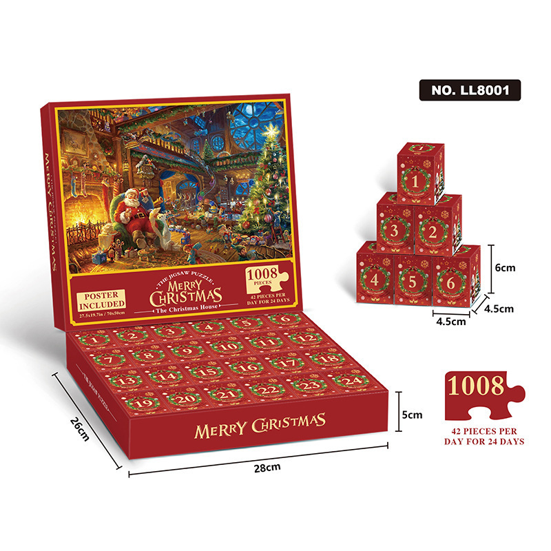 New 24 Boxes Christmas Advent Calendar Puzzle - Image 3