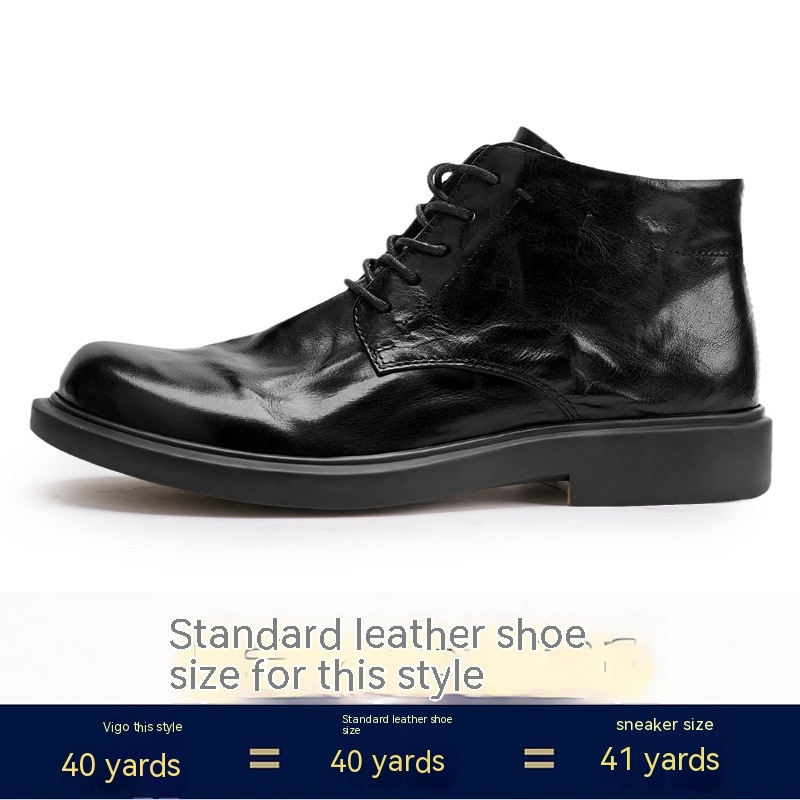 Men's Grab Pattern Business Casual High-top Martin Boots — изображение 6