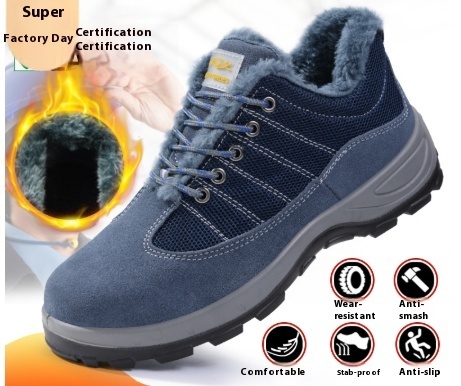 Fireproof Flower Safety Wear-resistant Steel Toe Cap Felt Buckle Welder Shoes – Bild 10