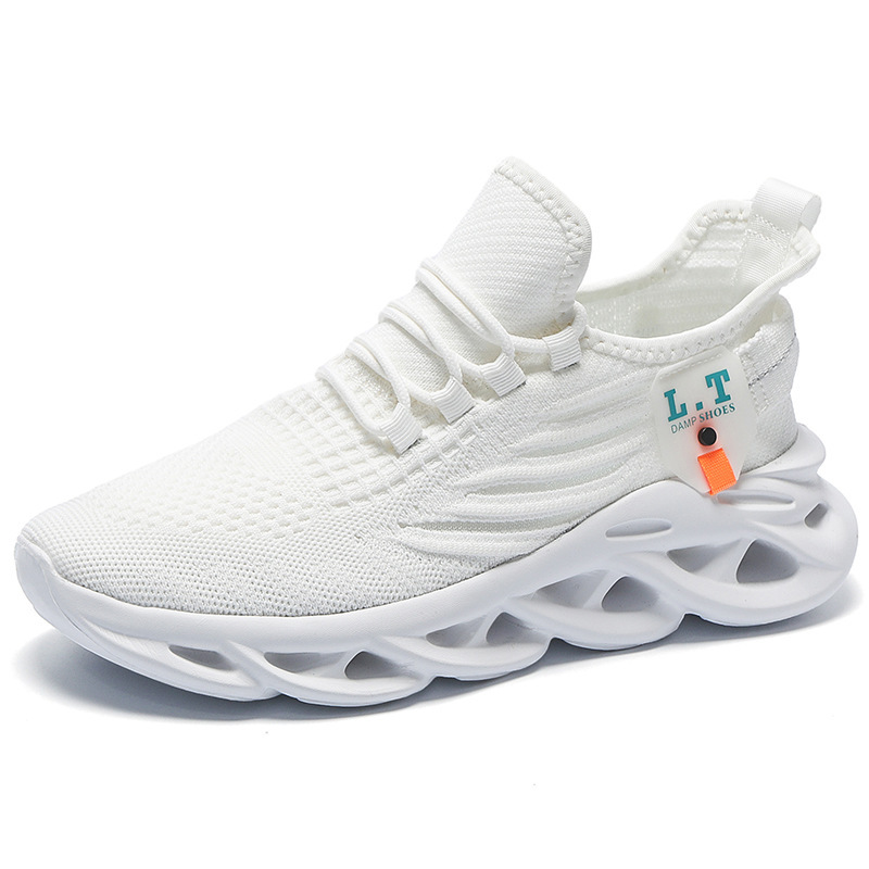 Fly-knit Sneakers Men's Extra Large Size Twist Bottom Running - Image 5