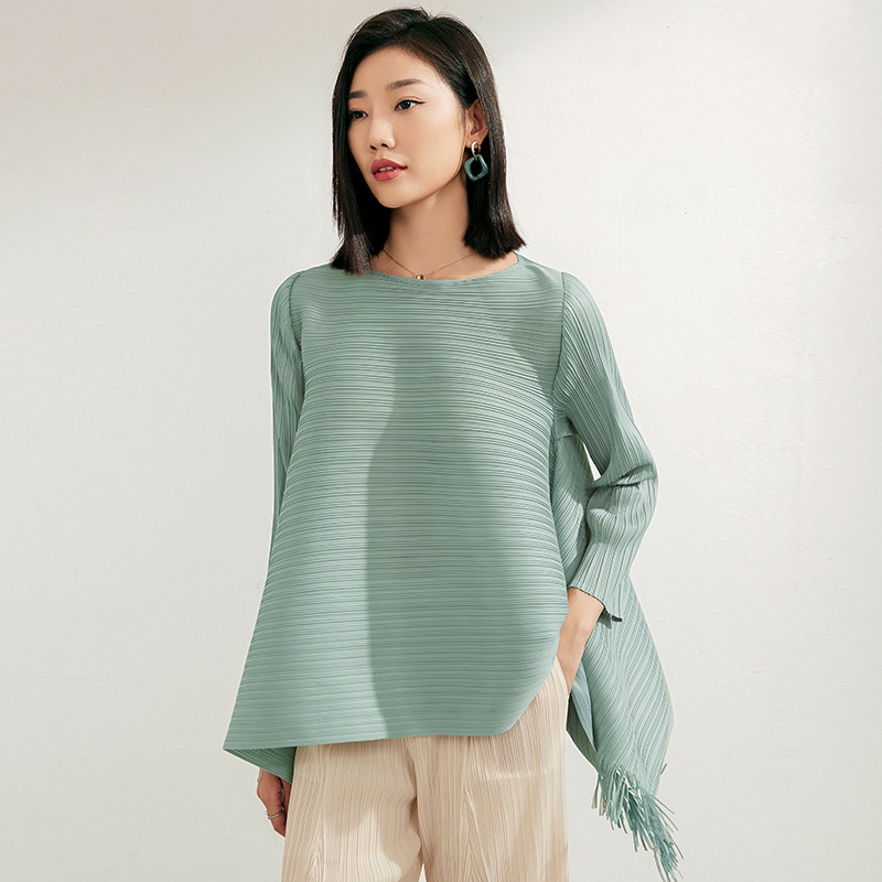 Pleated A- Line Loose Slimming Top - Image 6