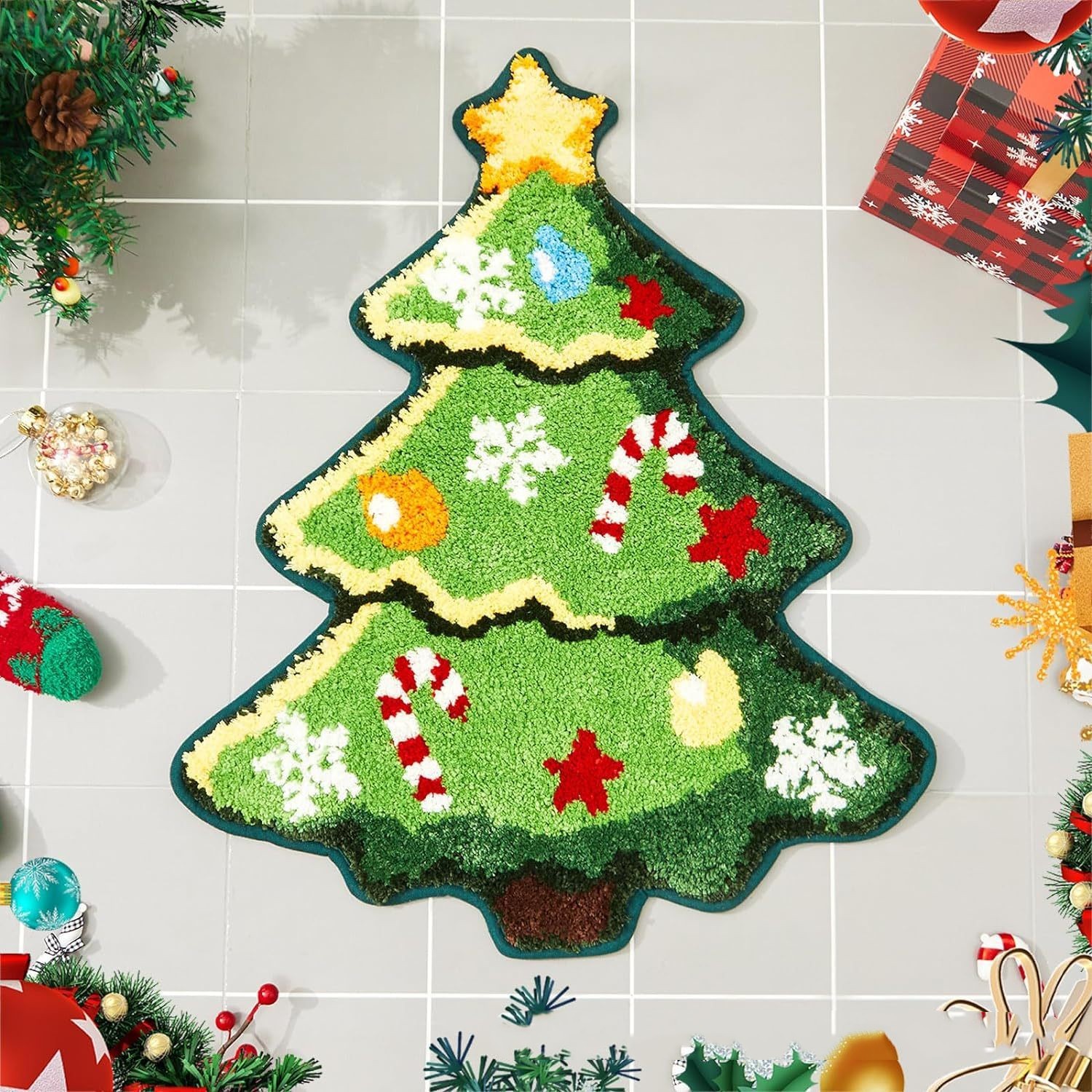Nordic Christmas Tree Cashmere Mat - Image 3