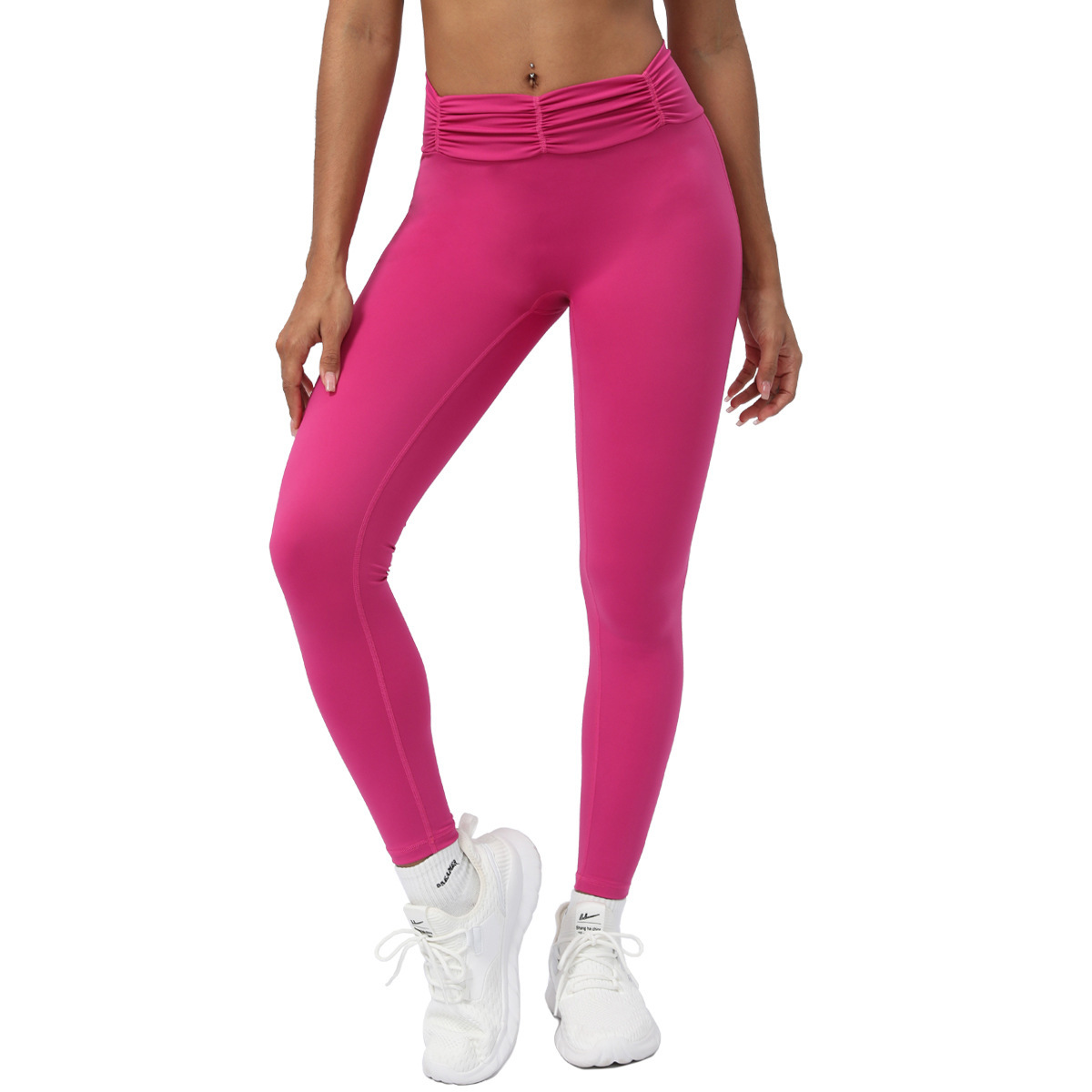 Pleated Yoga Ninth Pants Women's Sports — изображение 4