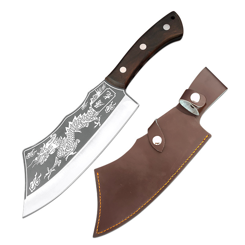 Forged Dragon Pattern Firewood Tree Cutter Agricultural Outdoor Bamboo Cutting Machete Grass Cutting Sickle Household Bone Cutting Cleaver – Bild 7