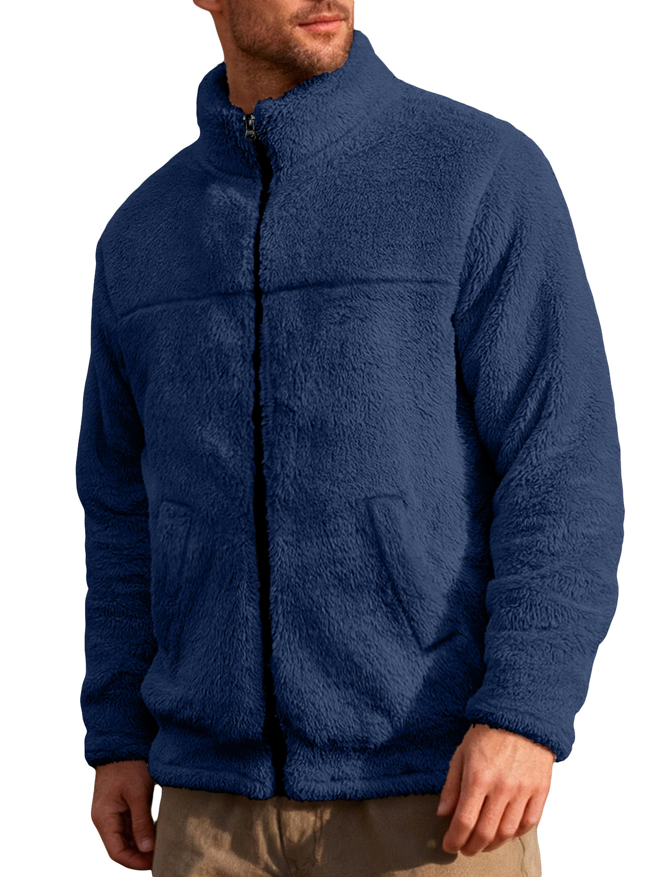 Leisure Sports Loose Zip Bejirog Stand-up Collar Jacket - Image 8
