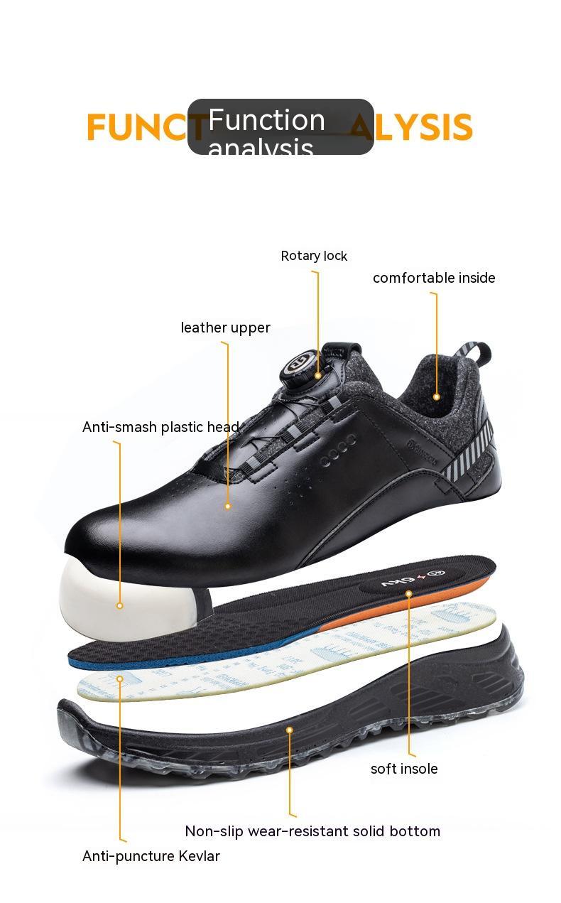 Rotating Button Lace-up Free Safety Shoes – Bild 7